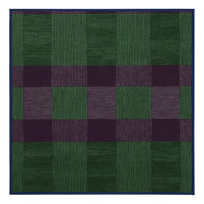 Machine Washable Checkered Purple Area Rug