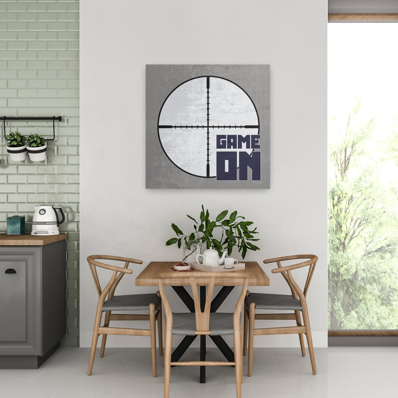 «Game On 1», art contemporain abstrait, H 32 po x l 32 po