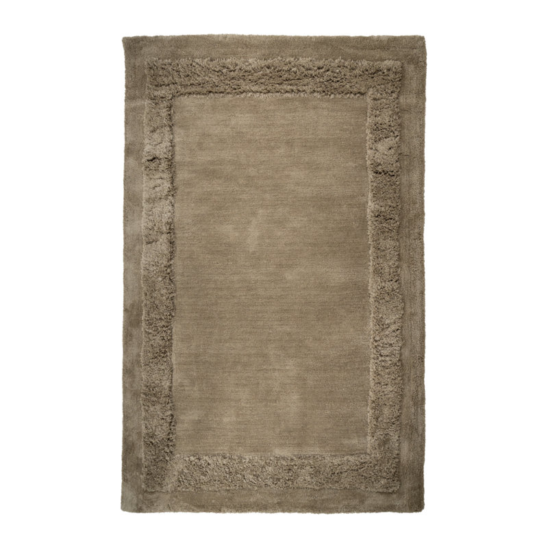 Rug Hand Tufted Area Rug, Taupe, Rectangle 5'3" x 7'7"