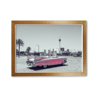 Retro Pink Car - Print