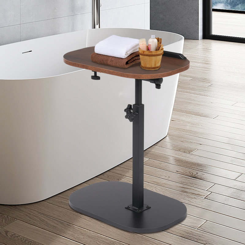 Table d'appoint à hauteur réglable en forme de C