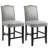 Pu Leather Upholstered Wooden Counter Height Bar Stools With Nailheads And Rubber Wood Legs For Home Kitchen And Restaurant-1083905511