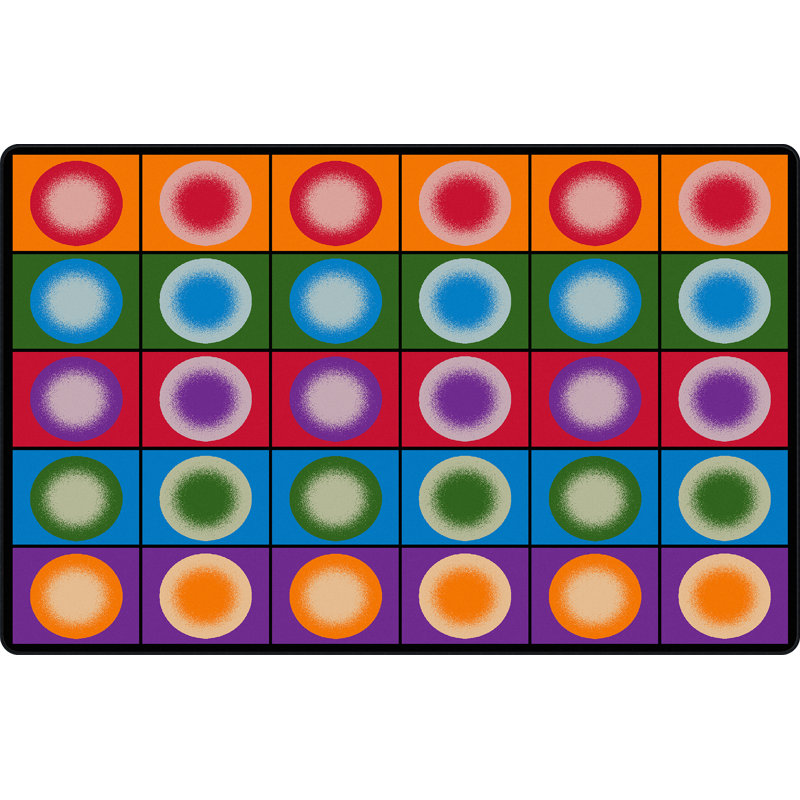 Tapis géométrique, Rectangle 7 pi 6 po x 12 pi