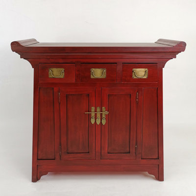 Scholl Solid Wood 3 - Drawer 2 - Door Accent Cabinet by World Menagerie