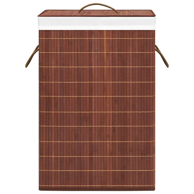 Panier à linge pliable Panier à linge Panier à linge sale en bambou, Petit (H 23,6 po x l 15,7 po x P 11,8 po), Brun