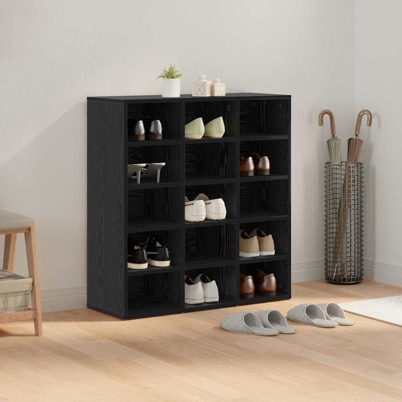 Shoe Cabinet, Black Oak