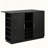 U-Style Counter Height Table with Foldable Top, Power Outlet, and Wine Rack-1959419383