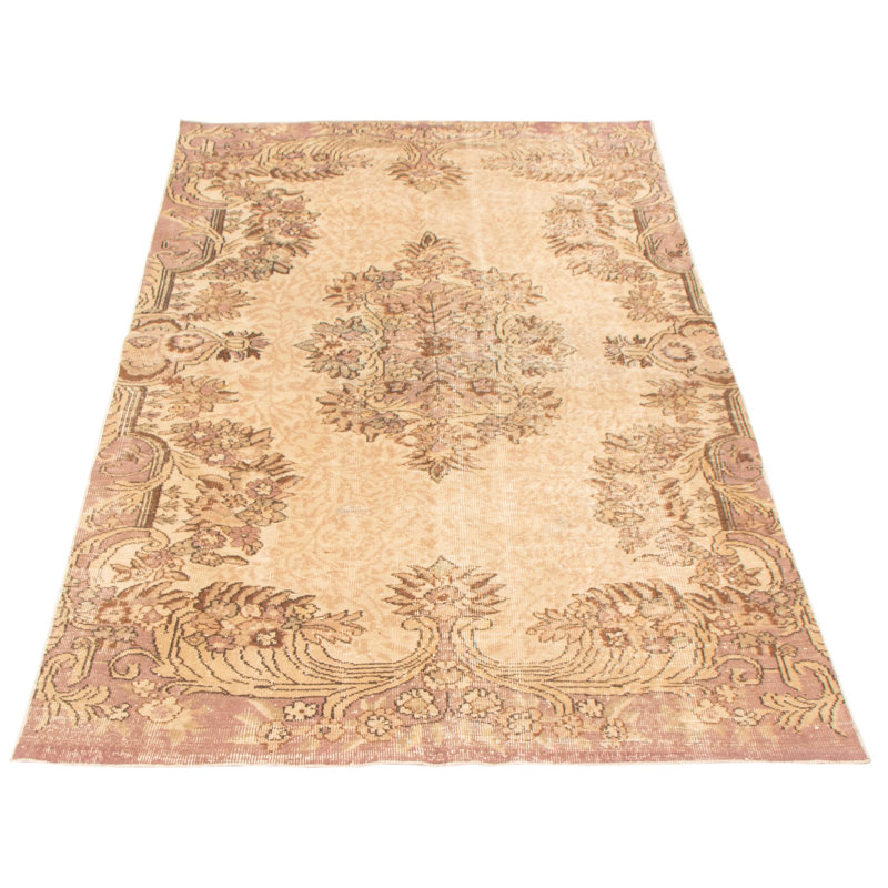 Tapis kaki clair rétro Melis 4 pi 11 po x 8 pi 6 po
