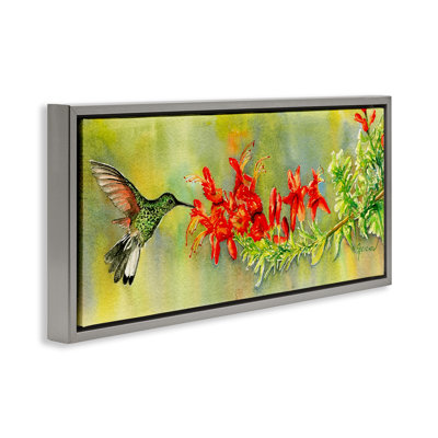 Quick Sip Hummingbird Canvas Wall Art by Christine Reichow
