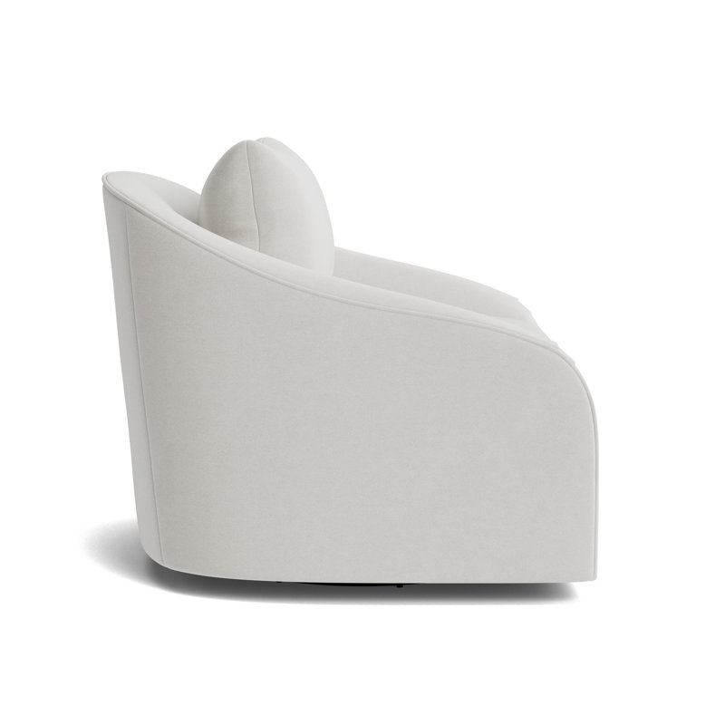 Laurel Swivel Chair, Performance Velvet - Silver