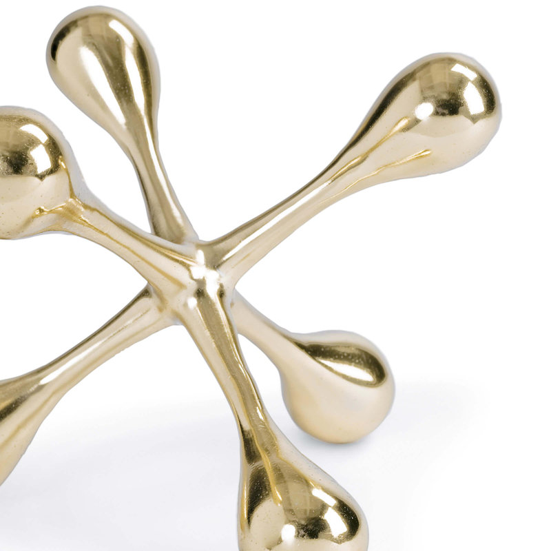 Modern Jack, 4" H x 5" W x 5" D, Gold