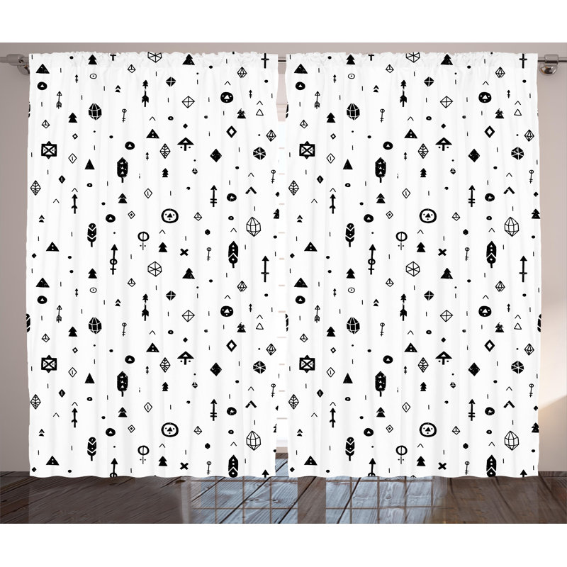 Semi Sheer Curtain Pair, 54" W x 90" L