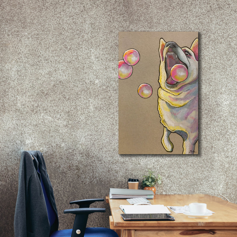  «Play Bubble» par Bebe Keith, art mural sur toile, 26 po x 40 po