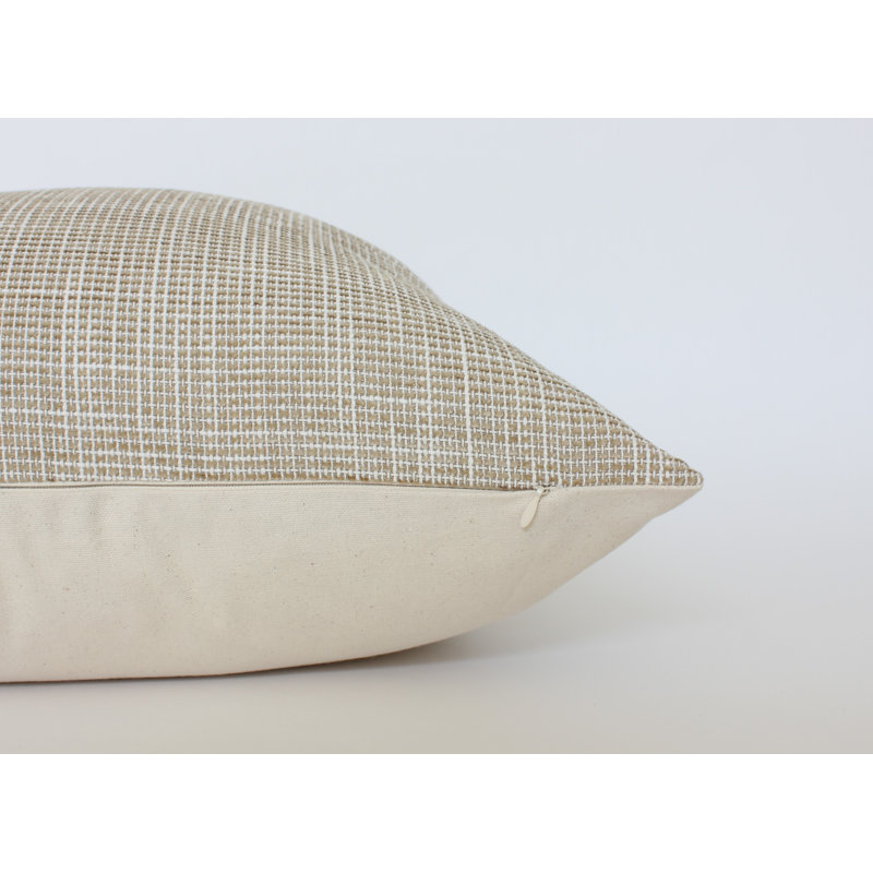 Textured Cotton Blend Reversible Pillow Cover