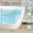 47'' W x 27.5'' D Acrylic Freestanding Bathtub Stand Alone Double Slipper Tub Oval Glossy White Bathroom Tub with Overflow & Center Drain