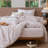 MooMee Striped Duvet Cover Set 100% Washed Cotton Linen Like Textured-117586339-112681251