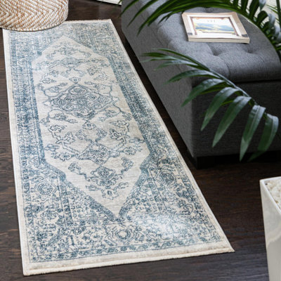 Tapis oriental gris / bleu Alabama