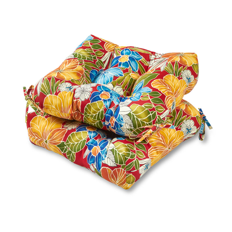 Coussin de chaise de salle à manger d'extérieur Shipton, 2, Rouge Aloha