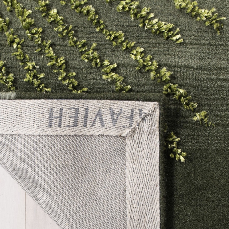 Tapis Amier Soho Ã  motif floral, en laine et viscose, tissÃ© Ã  la main, null