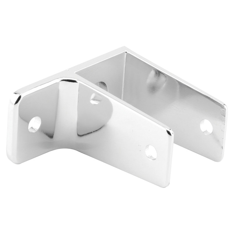 Support mural à une oreille pour panneaux de 3/4 po d'épaisseur, alliage de zinc, finition chromée (paquet simple)