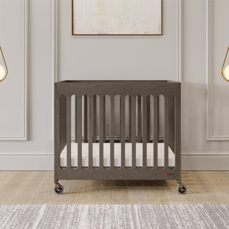 Mini lit de bébé pliant Foundations Boutique, Gris