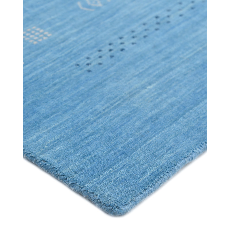 Simi Geometric Area Rug, Sapphire, Rectangle 6' x 9'