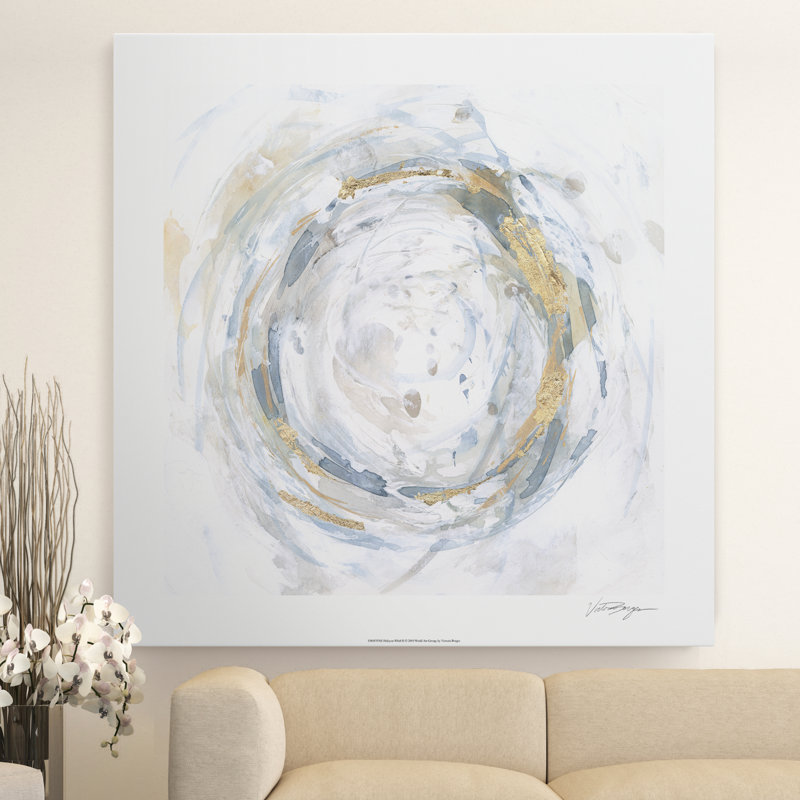 «E Halcyon Whirl II», peinture sur toile, H 10 po x l 10 po x P 1,5 po, Toile tendue