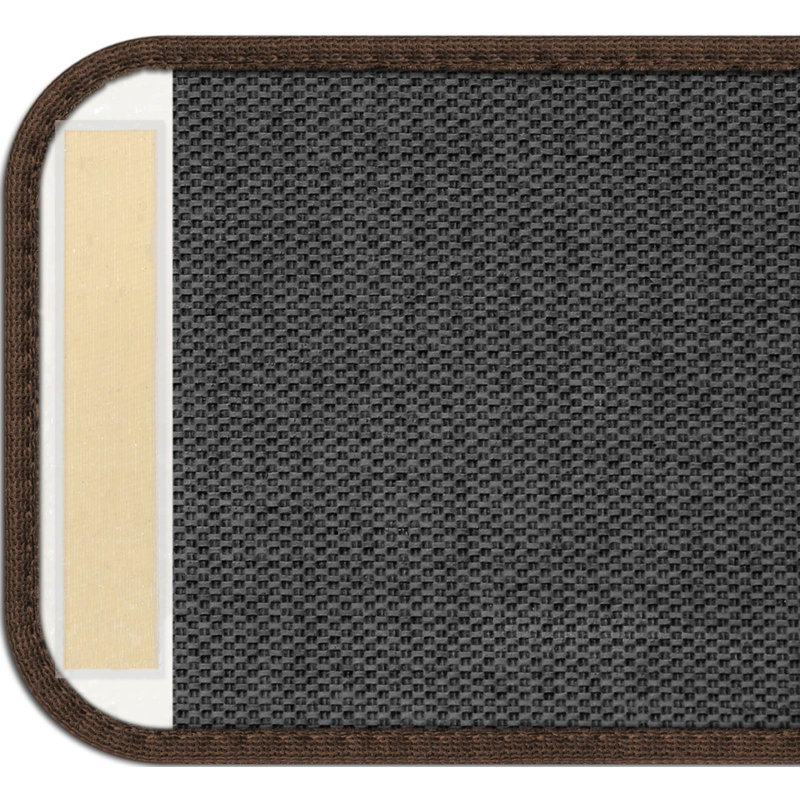 Non-Slip Stair Tread, Rectangle 1'11" x 8", Dark Brown