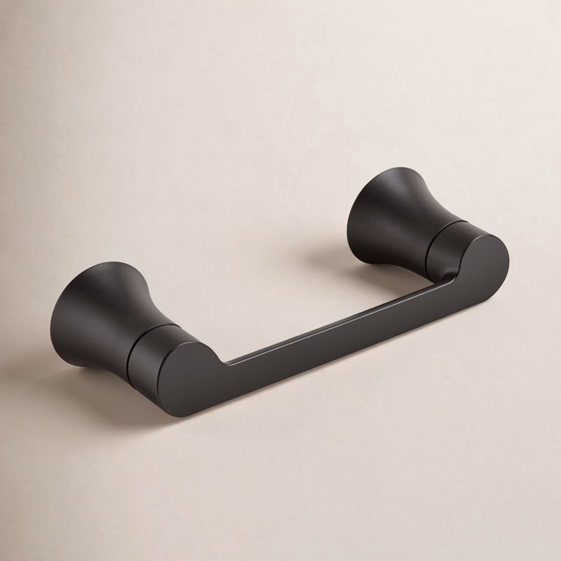 Doux Wall Mount Toilet Paper Holder, Matte Black