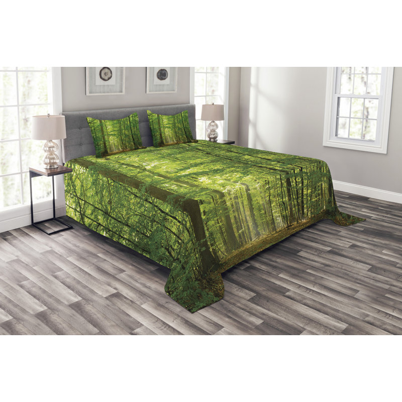 No Pattern Bedspread with Pillow Shams Included, 220 x 264 cm