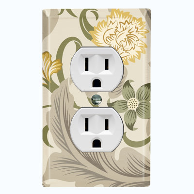 Copper Rust Patina Teal Print 1 - Gang Duplex Outlet Standard Wall Plate