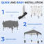 3m x 3m Iron Pop-Up Gazebo-95298033