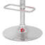 Tabouret pivotant rouge et chrome-17739266