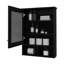 Armoire à pharmacie noire avec porte miroir pour salle de bain - organisez vos médicaments et articles de soins personnels.