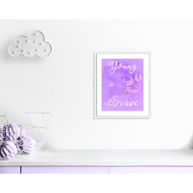 Adhésif décoratif Brave Mermaids, H 24,5 po x l 20,5 po x P 1,18 po, Encadré de boîte blanc