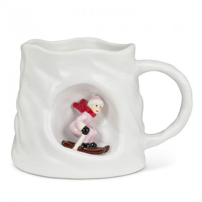 Mountain Look Mug With Skier