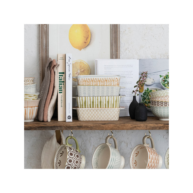 Creative Co-Op 4 Piece Stoneware Bakeware Set
