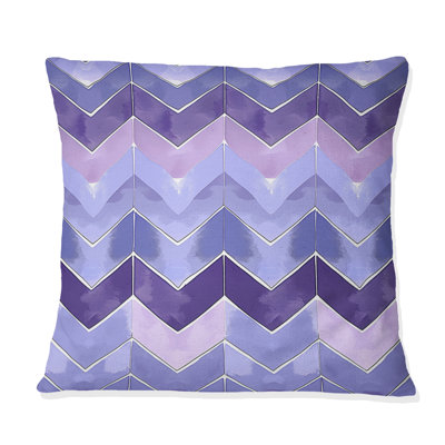 Coussin mauve Mid-Century Chevron Bliss IV