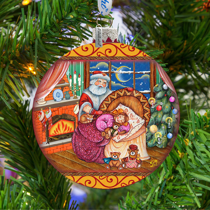 Holiday Splendor 3.5'' Handmade Glass Ball Ornament