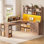 Bureau en L Farmhouse avec tiroirs