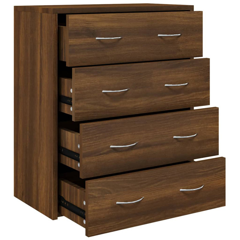 Vanwinkle 60cm W 4 - Drawer Chest of Drawers, Brown Oak