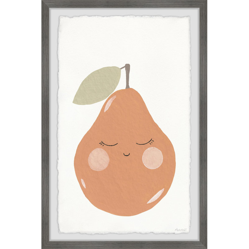 Berglund Sleepy Pear, reproduction encadrée, H 12 po x l 8 po x P 1,5 po