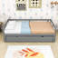 Lit de jour simple gigogne en bois avec lit gigogne-720566922