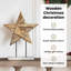 vidaXL Christmas Star Brown Solid Teak Wood-121073142
