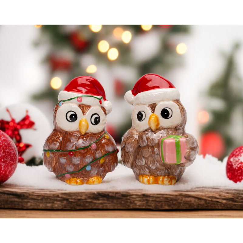 Hiboux de Noël sel et poivre
