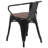 Kesterson Metal Chair with Wood Seat and Arms-1340017040