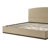 Modern Contemporary Velvet Upholstered Platform Bed with Curved Headboard and Solid Wood Base-124215902