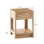 Table de bout en rotin avec tiroir, table de chevet tendance, table d'appoint pour salon, chambre à coucher