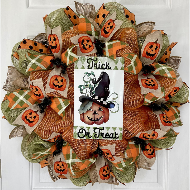 Couronne d'Halloween, bonbon ou bonbon, Jack O'Lantern
