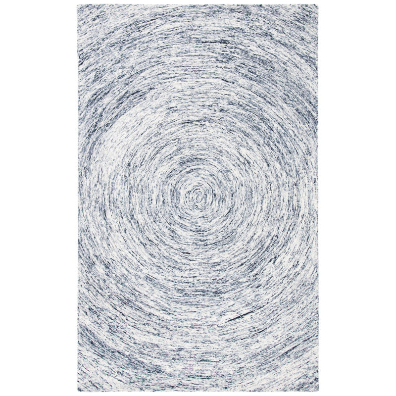 Anglina Hand Tufted Wool Abstract Rug, Rectangle 3' x 5'
